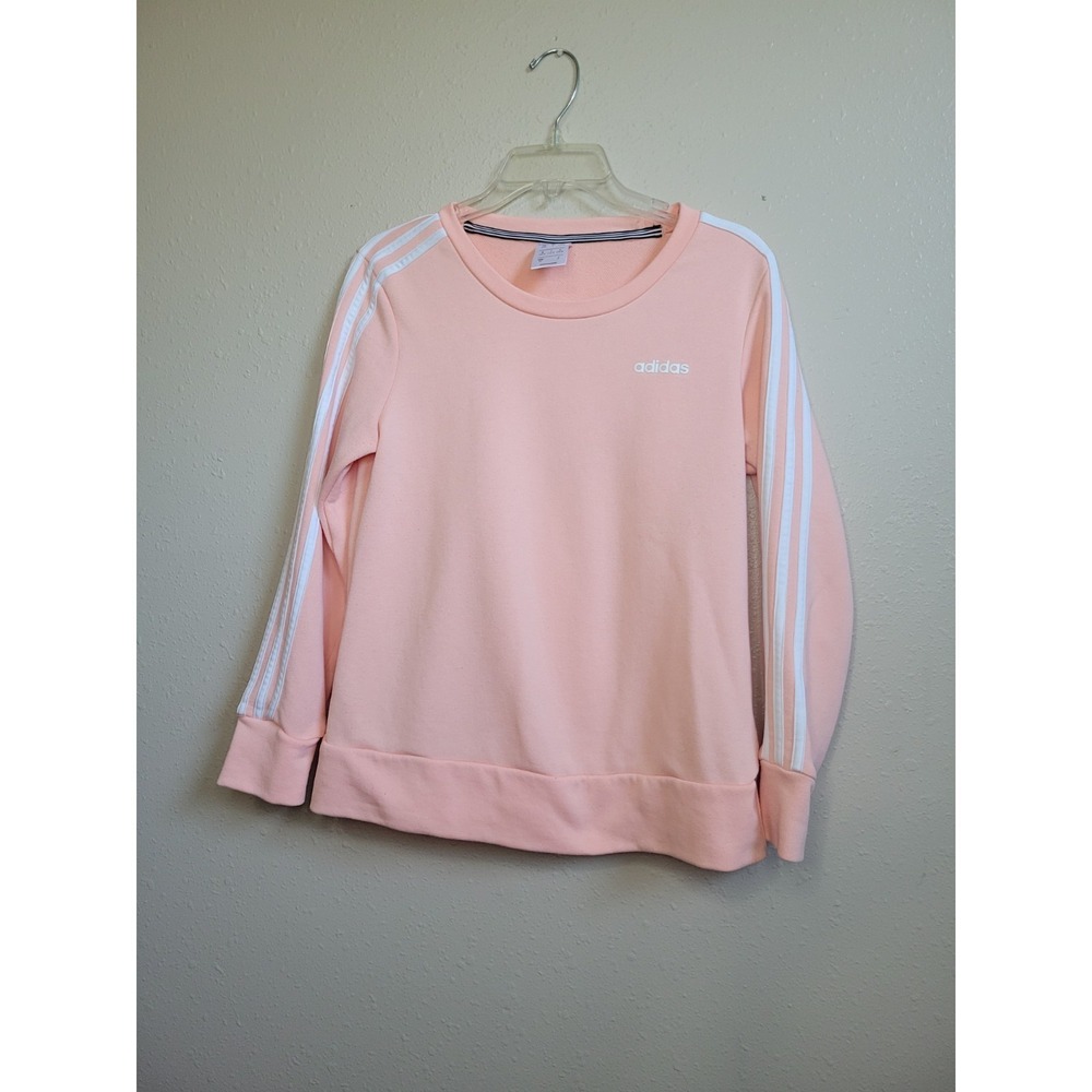 Adidas Sweatshirt Womens Pullover Crewneck 3 Striped Athletic Top S